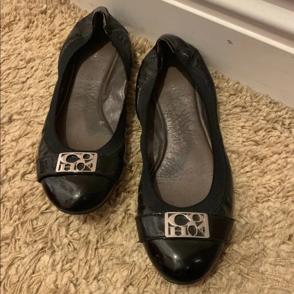 coach black leather shoes